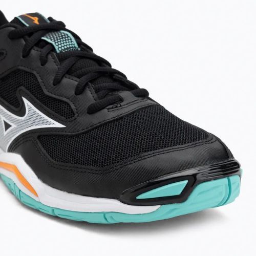 Scarpe da pallamano Mizuno Wave Phantom 3 nero/tangelo/verde ghiaccio