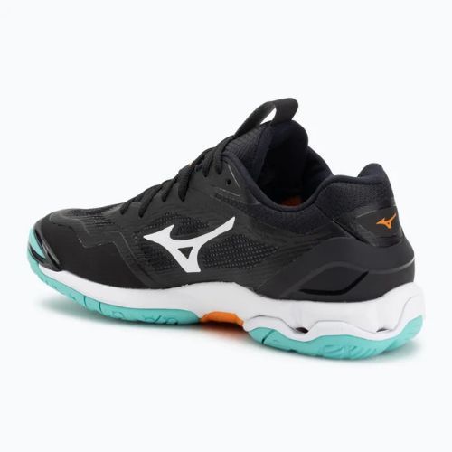 Scarpe da pallamano Mizuno Wave Stealth 6 nero/tangelo/verde ghiaccio