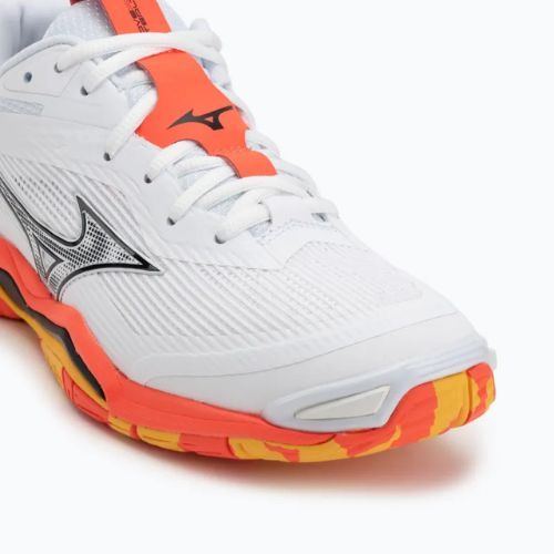 Scarpa da pallamano Mizuno Wave Stealth 6 bianco/fuoco corallo 2/citrus