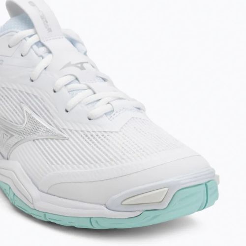 Scarpe da pallamano da donna Mizuno Wave Stealth 6 bianco/blu tinta unita