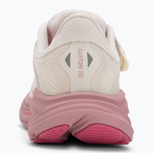 HOKA Clifton 10 crema rosa/rosa secca, scarpe da corsa per bambini