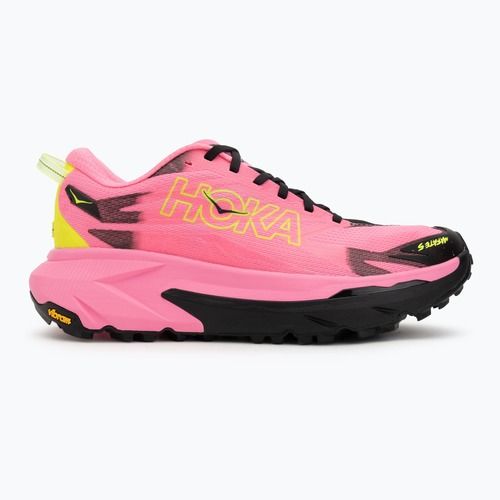Scarpe da corsa da uomo HOKA Mafate 5 rosa neon/nero