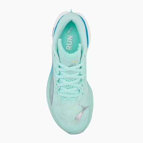 Scarpe da corsa da donna PUMA Deviate Nitro 3 blu menta/veloce
