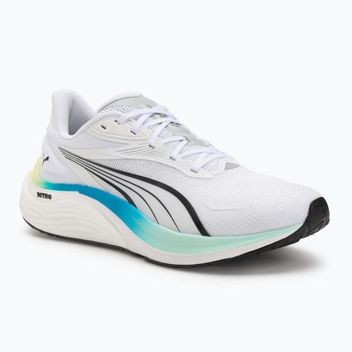 Scarpe da corsa da uomo PUMA Electrify Nitro 4 puma bianco / menta sciolto / blu velocità