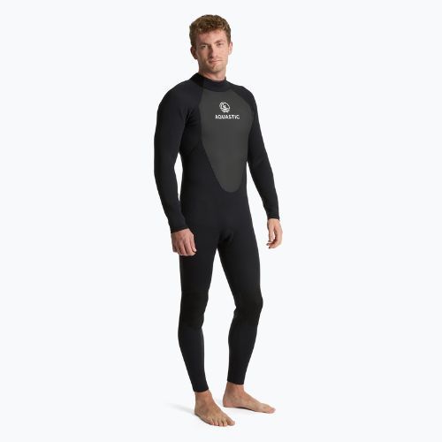 Muta da surf uomo AQUASTIC in neoprene 4/3 mm WAVEY black