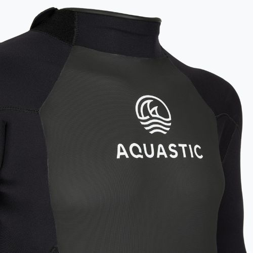 Muta da surf uomo AQUASTIC in neoprene 4/3 mm WAVEY black