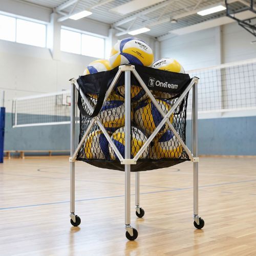 Carrello per palloni da pallavolo OneTeam Black slot