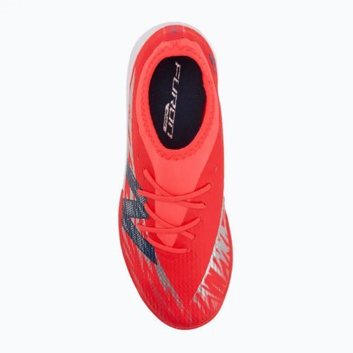 Scarpe da calcio per bambini New Balance Furon Team V8 Jr TF rosso