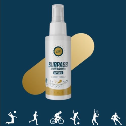 SURPASS Protezione solare sportiva SPF 30+ bianco