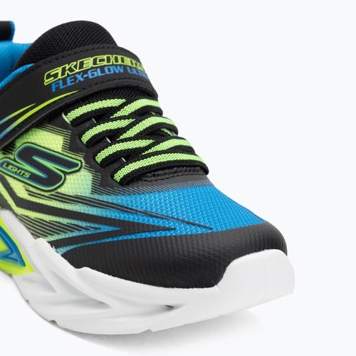 SKECHERS Flex-Glow Ultra nero/blu/lime scarpe per bambini