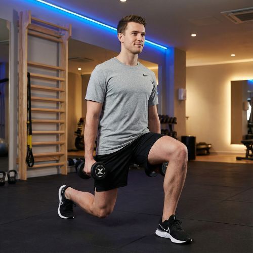 Manubrio in ghisa rivestito in gomma XTREXO Pro 2 kg black