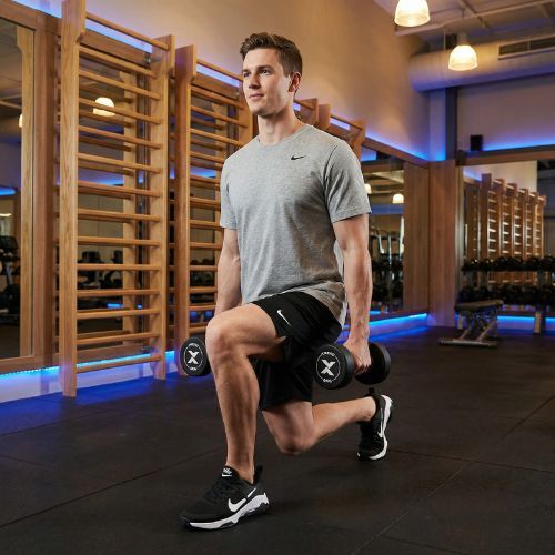 Manubrio in ghisa rivestito in gomma XTREXO Pro 6 kg black