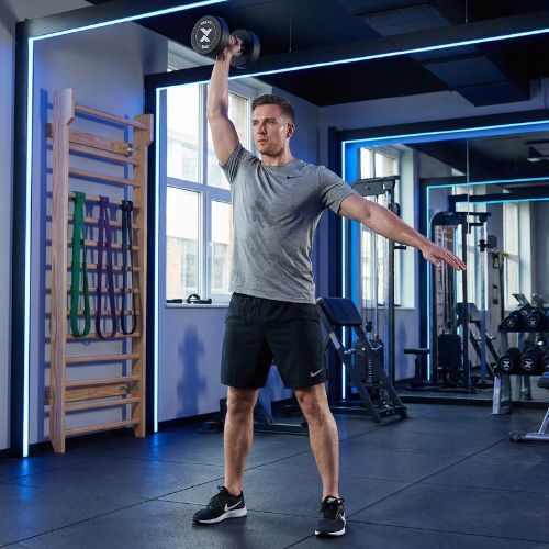 Manubrio in ghisa rivestito in gomma XTREXO Pro 8 kg black