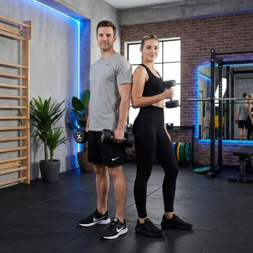 Manubrio in ghisa rivestito in gomma XTREXO Pro 12 kg black