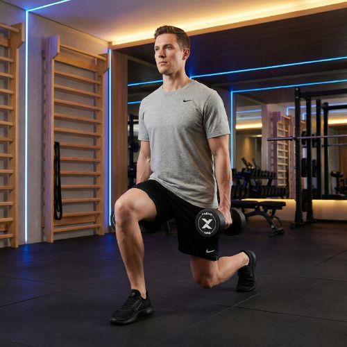 Manubrio in ghisa rivestito in gomma XTREXO Pro 16 kg black