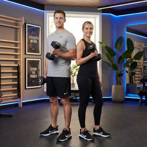 Manubrio in ghisa rivestito in gomma XTREXO Pro 20 kg black