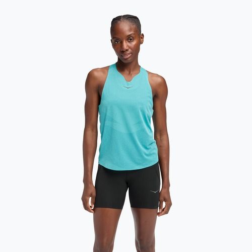 Maglietta da corsa da donna HOKA Race Day Singlet cielo blu