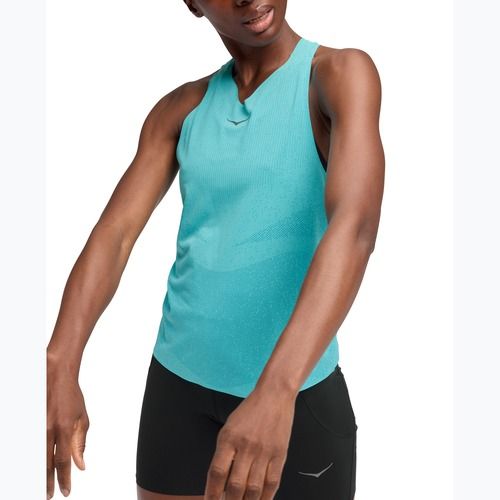 Maglietta da corsa da donna HOKA Race Day Singlet cielo blu