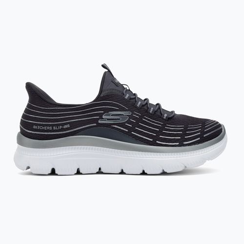 Scarpe da donna SKECHERS Summits Plus Soft Luster carbone/argento