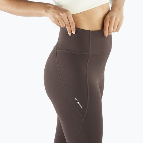 Leggings da corsa da donna Salomon SHAKEout Bliss 25" coffee bean