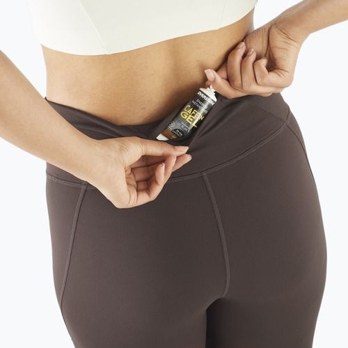 Leggings da corsa da donna Salomon SHAKEout Bliss 25" coffee bean