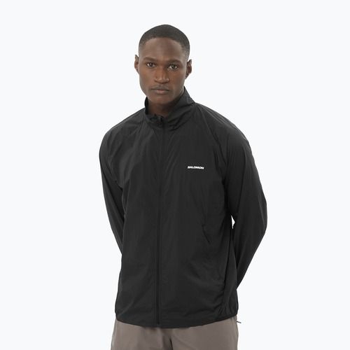 Giacca da corsa uomo Salomon Shakeout Fly nero profondo