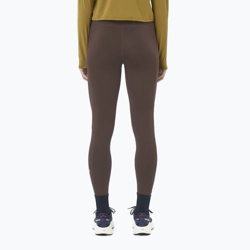 Leggings da corsa da donna Salomon SHAKEout Core 28" coffee bean