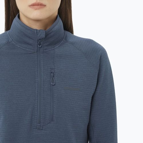 Felpa da trekking donna Salomon Essential Lightwarm Half Zip blue night
