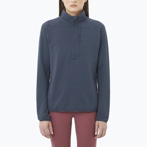 Felpa da trekking donna Salomon Essential Lightwarm Half Zip blue night
