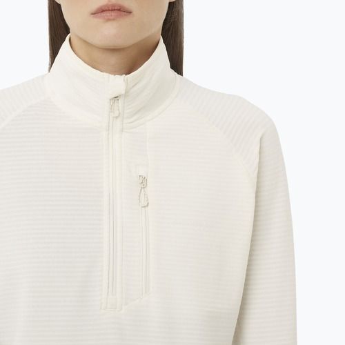 Felpa da trekking donna Salomon Essential Lightwarm Half Zip whisper white