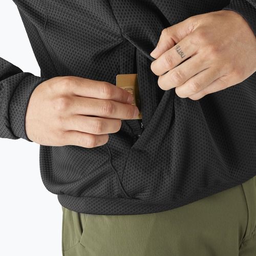 Felpa da trekking uomo Salomon Motomesh Crewneck nero profondo