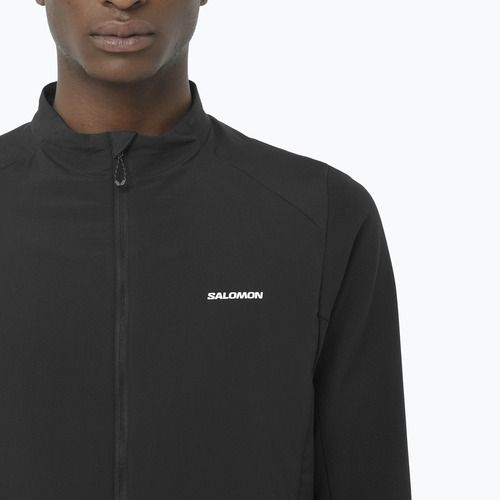 Felpa da corsa Salomon Mountain Flex Hybrid nero profondo da uomo