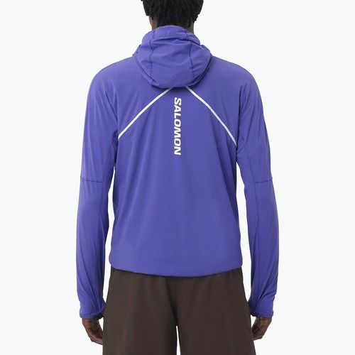 Felpa con cappuccio Salomon Sense Aero Half Zip da uomo, liberia