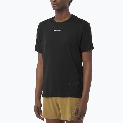 Maglietta da corsa uomo Salomon Sense Aero GFX nero profondo