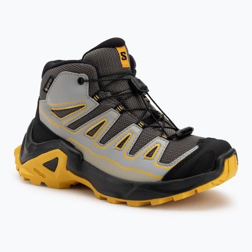 Scarpe da trekking per bambini Salomon X Ultra Mid GTX castlerock/black/spicy/mustard