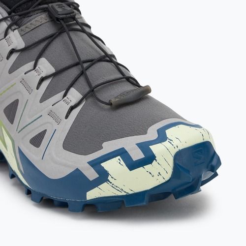 Scarpe da corsa da uomo Salomon Speedcross 6 castlerock/crema lime/poseidon