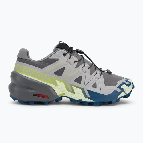 Scarpe da corsa da uomo Salomon Speedcross 6 castlerock/crema lime/poseidon