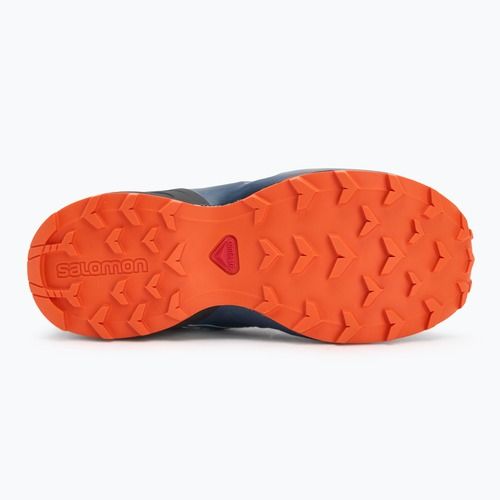 Scarpe da corsa per bambini Salomon Speedcross Waterproof blu scuro/blu scuro/arancione rosso