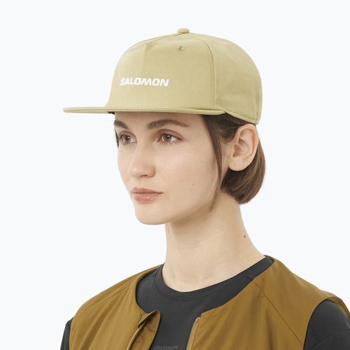 Cappellino con visiera Salomon Logo Flat grigio verde