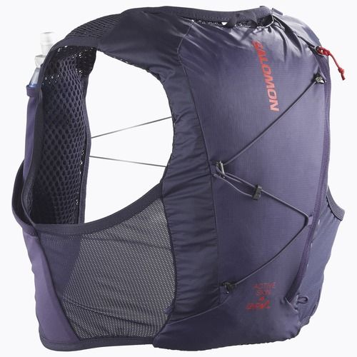 Gilet da corsa Salomon Active Skin 4 GRVL blu martime / astral aura / haute red