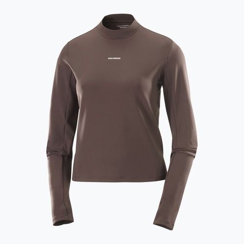 Maglia a maniche lunghe da corsa donna Salomon Bliss coffee bean