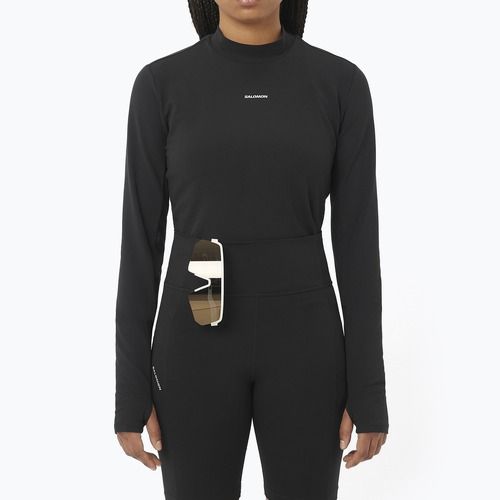 Maglia a maniche lunghe da corsa donna Salomon Bliss nero profondo