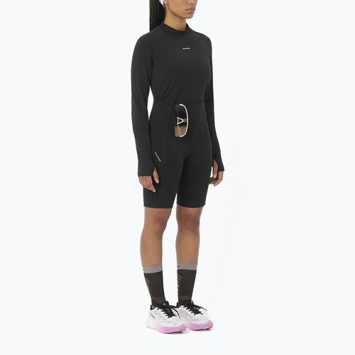 Maglia a maniche lunghe da corsa donna Salomon Bliss nero profondo