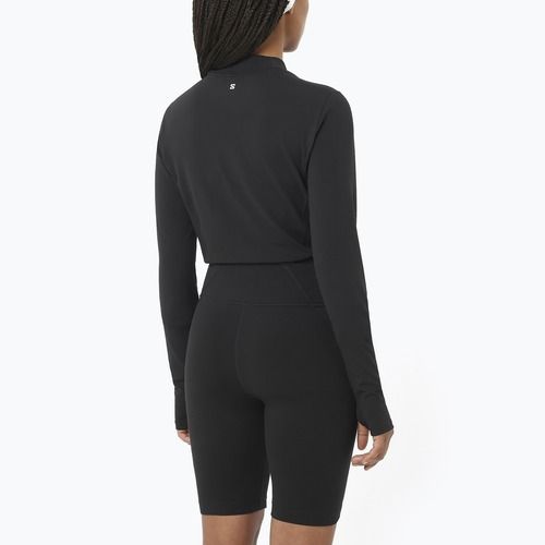 Maglia a maniche lunghe da corsa donna Salomon Bliss nero profondo