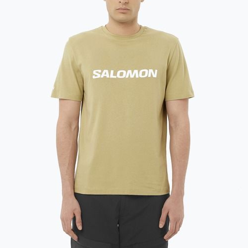 Maglietta da uomo Salomon Logo grigio verde