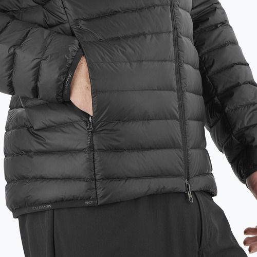 Giacca piumino uomo Salomon Elixir Micro Down Hoodie nero profondo
