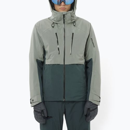 Giacca da sci uomo Salomon Brilliant 2.0 sedona sage/green