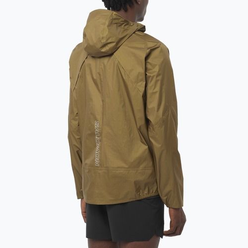 Giacca da corsa uomo Salomon Bonatti Waterproof brilliant olive