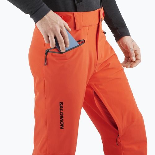 Pantaloni da sci da uomo Salomon Edge cherry tomato