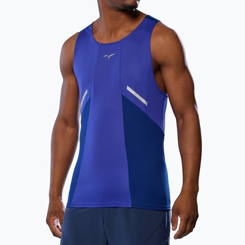 Canotta da corsa uomo Mizuno DryAeroFlow Tank reflexblue